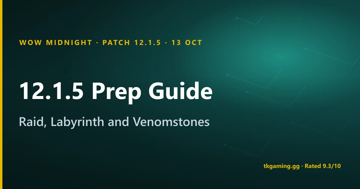 WoW 12.1.5 Prep Guide: What to Do Before 13 October