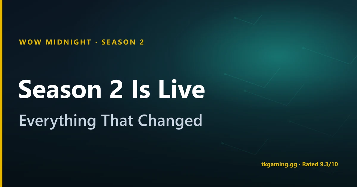 WoW Midnight Season 2 Is Live: What Changed and What to Do First